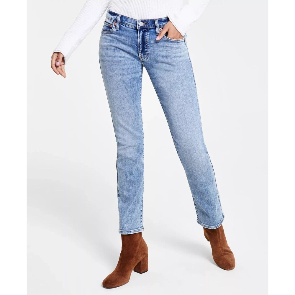 Lucky Brand Women's Sweet Mid Rise Straight Leg Jeans Light Denim Lyric 4/27